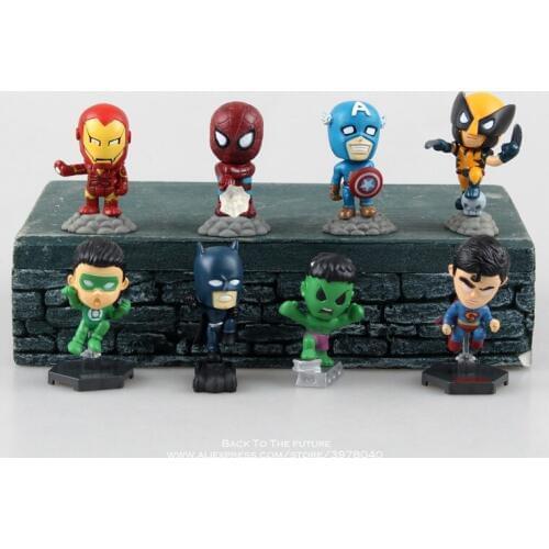 Disney Marvel Avengers Super Heroes 5cm 8pcs/set Action Figure Posture Anime Decoration Collection Figurine Toy model children