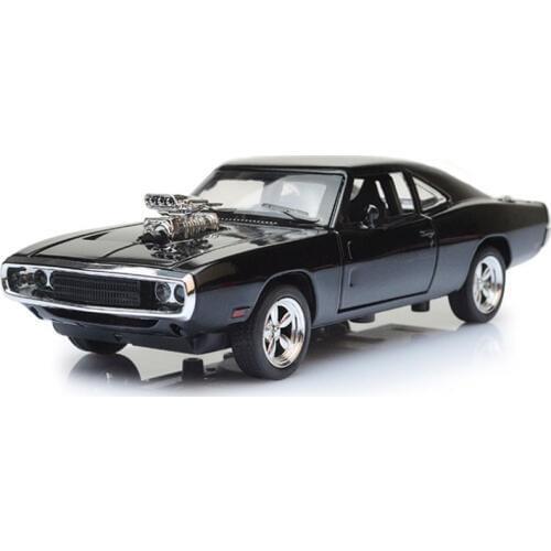 17CM 1:32 Scale Metal Alloy Classic Car Model Diecast Vehicles Toys For Collection Model Charger 1970 Pull Back Cars Gift