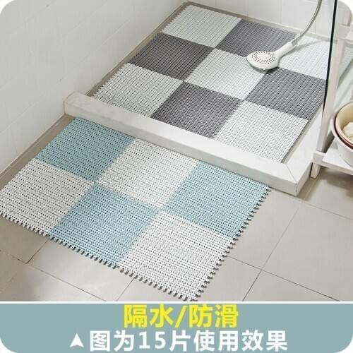 Large Anti Slip Mat For Bathroom 12 PCS/Lot Toilet Carpet Bath Shower Floor Mats Bathroom Stitching Rug