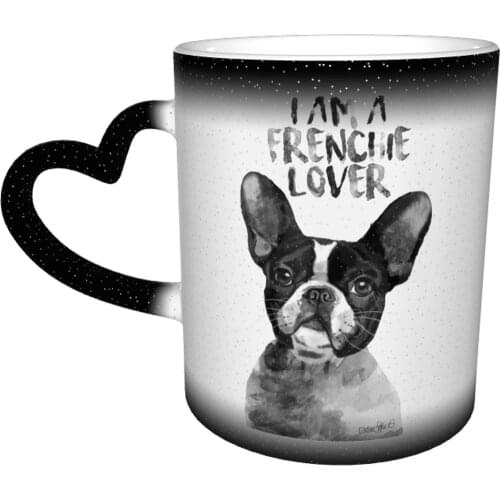 Bulldog Mug Pottery Hot Chocolate Mug Color Changing Wholesale Fashion Cups