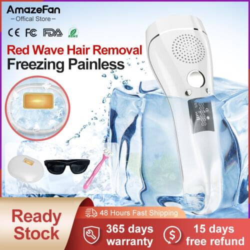AmazeFan 990000 Flashes IPL Ice Laser Epilator Permanent Painless Epilator Home