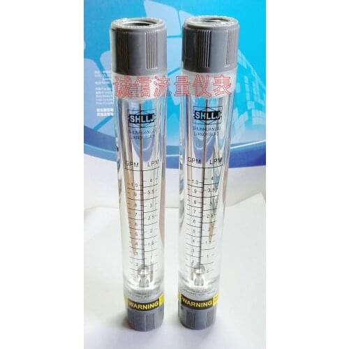 Lzm-15g pipe type liquid flowmeter 0.1-1gpm, 0.5-4lpm water flowmeter with 4 internal threads