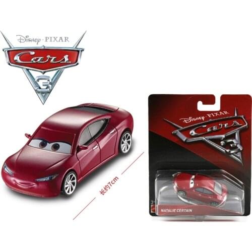 1:55 Disney Pixar Cars 3 Alloy Car Models New Role NATALIE CERTAIN Car Toy Mcqueen Jackson Storm Car Toy Boy Birthday Gift