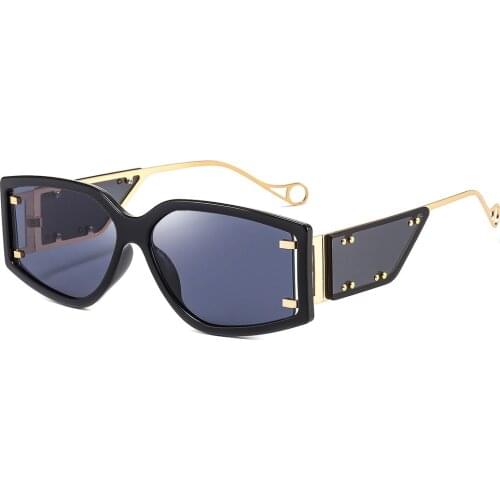 Fashion Vintage Small Frame Steampunk Sunglasses Men Women 2021 Luxury Brand Designer Travel Rivet Sun Glasses UV400 Shades