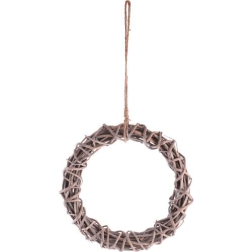 Natural Wicker Round/Heart/Star Hanging Decoration Wedding Christmas Home Party Decoration - Heart/Star/Round