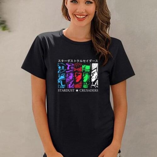 New Style Cool Anime JoJos Bizarre Adventure Stardust Crusaders T-Shirt Strength Speed and Precision V.2 Printed Manga Tee