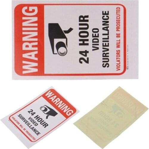 NEW 1/5pcs/lot Camera Alarm Sticker Warning Decal Signs Waterproof Sunscreen PVC CCTV Video Surveillance Security