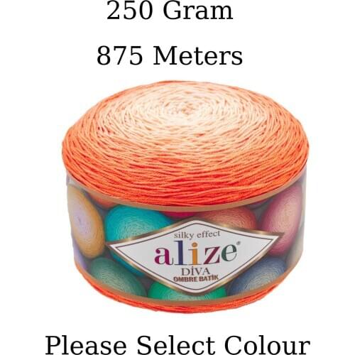 Yarn 1 Ball Alize Diva Ombre Batik Knitting Yarn (1 Ball: 250 Grams / 875 Meters) Crochet Tool Kit Hobby Fantasy New