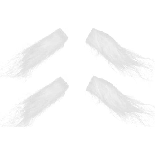 2pairs Christmas Creative Party Props Santa Claus Eyebrows Fake Eyebrows (White