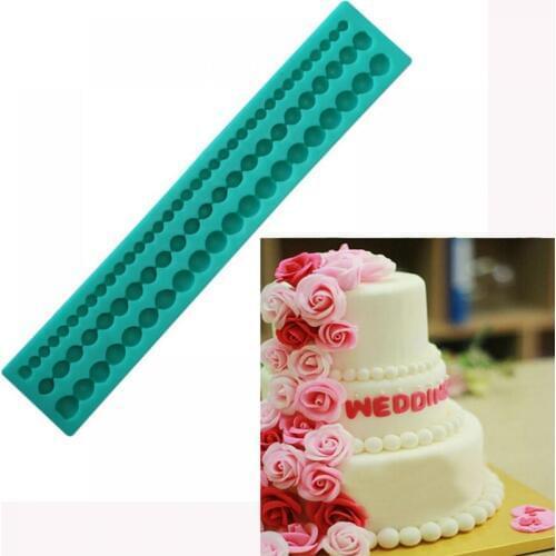 3D Rope Silicone Pearl Chain Cake Border Molds Cupcake Fondant Christmas Cake Decorating Tools Candy Chocolate Gumpaste Moulds