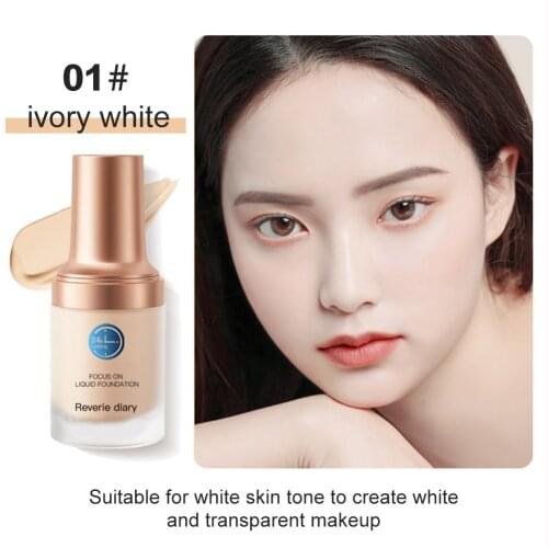 Face Foundation Powder Oil Liquid Foundation Longwear Waterproof Makeup Base Poreless Full Coverage Concealer for Skin for Women