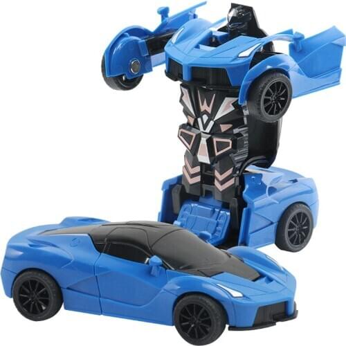 Transformer Deformation Action Collision Transformation Toy Car Automatic Transform Robot Christmas Gift for Boy Children S035