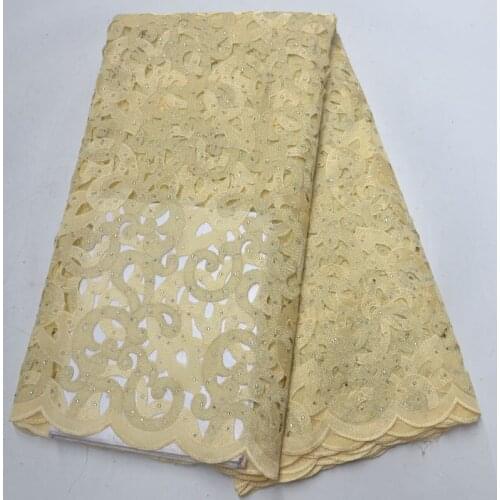 High Quality African Nigerian Tulle Embroidery Rhinestone Organza French Mesh Net Sequence Lace Fabric for Africa Nigeria Party