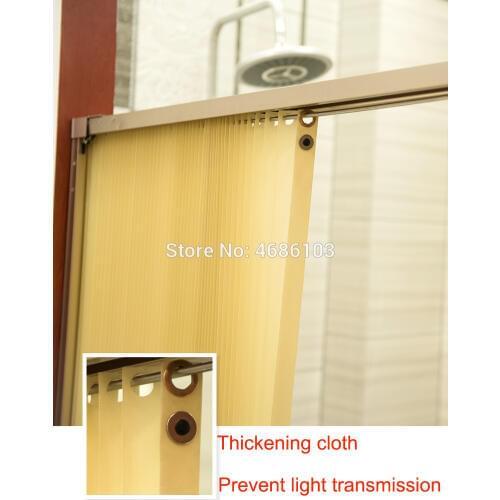 High-Grade Bathroom invisible shower screens shower curtain punch-free easy installation mildew-proof toilet bathroom waterproof