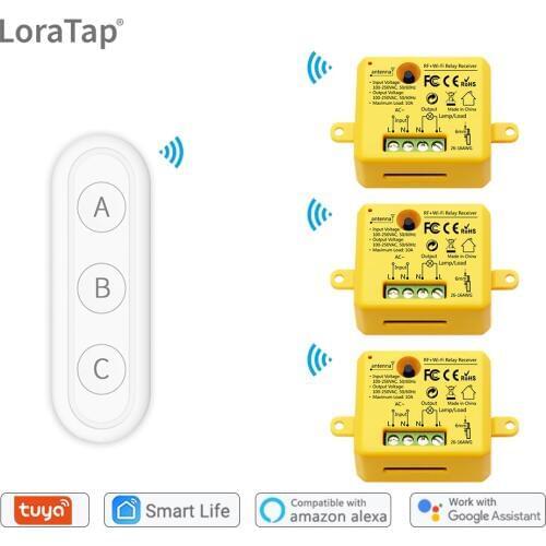 Tuya Smart Life WiFi Switch Socket Relay module New with remote control google Home Alexa Echo DIY smart home Automation