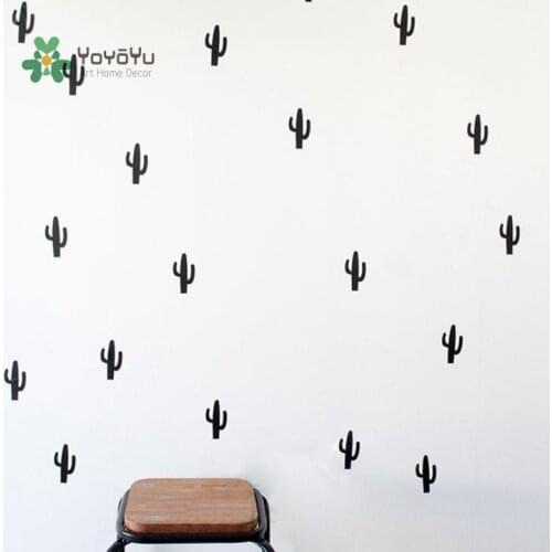 YOYOYU Wall Decal Lovely Vinyl Wall Sticker 30PCS Of A Set Cute Cactus PatternHome Decoration Cartoon Decor YO067