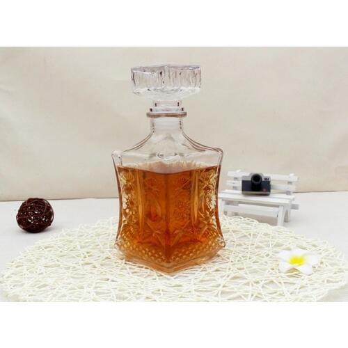 1PC 500ml Diamond wine high-grade Lead-free glass decoration Decanter Wine bottle export collection Wedding bottles J1091