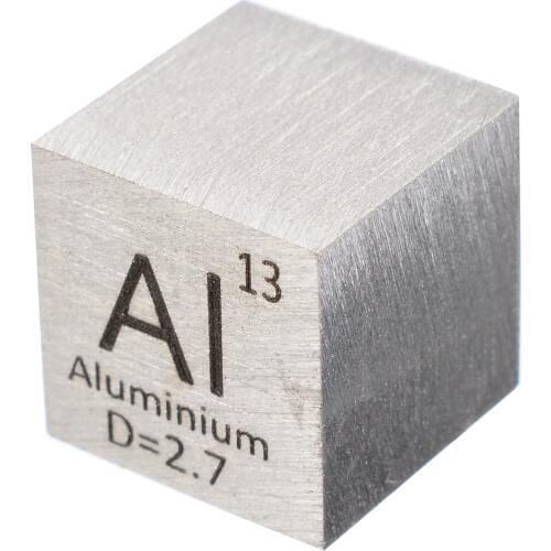 1Pcs 99.99% High Purity Aluminum Al 10mm Cube Carved Element Periodic Table For Tool Parts New