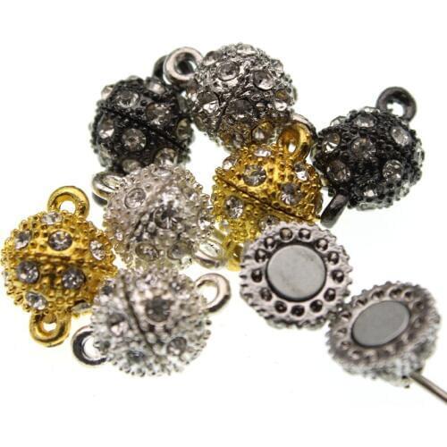 10pcs/lot Crystal Strong Magnetic Clasps For Necklace Bracelet End Clasps Connectors For DIY Jewelry Making Z630