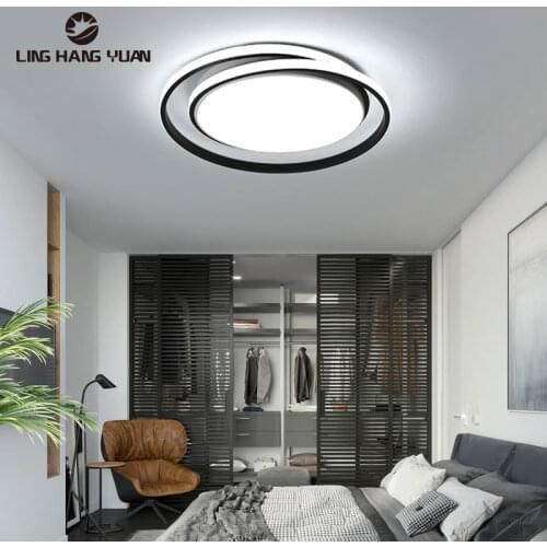 110v 220v Modern LED Ceiling Light Black&White Light Fixture Led Ceiling Lamp For Bedroom Living room Dining room Kitchen Lustre