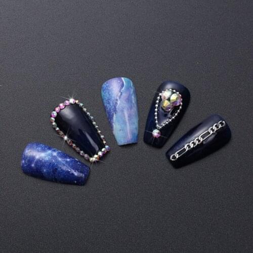 27RC 21 Grids Nail Art Sticker Decoration Multi Shapes with Dual-ended Dotting Pen Tweezers Set Nails Ornaments Manicure Tips