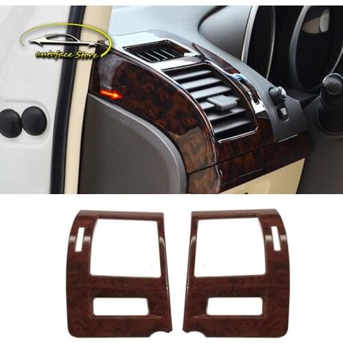 ABS Chrome For Toyota Prado FJ150 2010 - 2017 Accessories Car Air Condition Outlet Vent Frame Cover Trim Sticker Styling 2Pcs