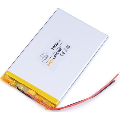 3.7 v battery 116090 7000mAh for GPS PSP DVD PAD e-book tablet pc power bank video game