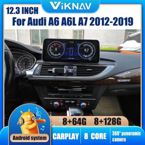 12.3 inch Android car radio For Audi A6 A6L A7 2012-2019 auto audio receiver With screen GPS multimedia DVD player 2din