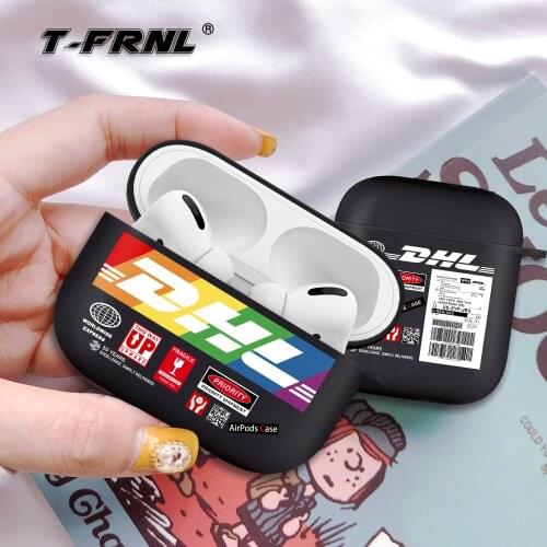 DHL 50th anniversary case for airpods pro personality label soft silicone earphone cover for AirPods Pro coque for AirPods 1 2