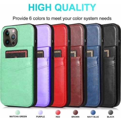 Flip Card Wallet Leather Phone Case For iPhone 12 11 Pro Max 6 6S 7 8 Plus SE 2 For iPhone 12 mini X XR XS Max Luxury Back Cover