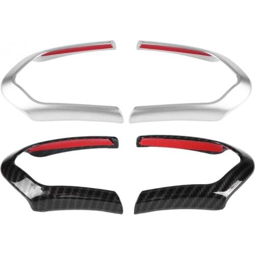 For BMW M-Sport F20 F22 F30 F32 F10 F06 F15 F16 Carbon Fiber Steering Wheel Cover Trim Frame Chrome Interior Accessories