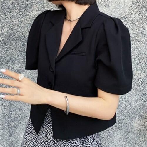 HziriP Women's Blazers With Short Sleeves