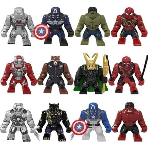Toys For Children Super Heroes Character Raccoon Tree People Robot Model Figure Blocks Construction Building Bricks