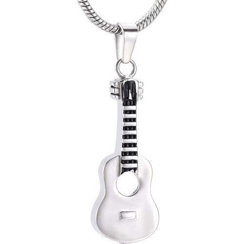 IJD9972 Hot Selling Music Instrument Collection Cremation Urn Ashes Pendant Pet Or Human Memorial Guitar Pendant Keepsakes