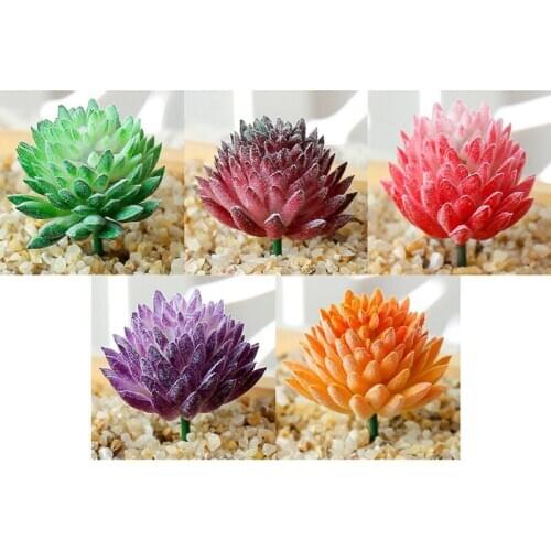 Artificial Succulent Simulation Plants Fake Aloe Cactus Landscape Lotus Flower DIY Faux Flower Creative DIY Accessories