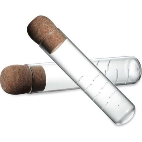 L38A Cork Glass Bottle Transparent Tea Strainer Mini Empty Bottle Tea Infuser Tube Brewing Test Tube for Home Party Office