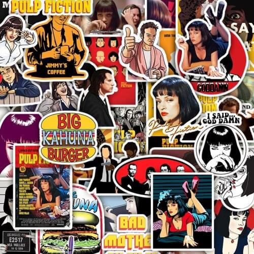10/30/50pcs/Set Pulp Fiction TV Show Graffiti Stickers For Luggage Gift Box Notebook Helmet Decal Refrigerator Skateboard Trunk