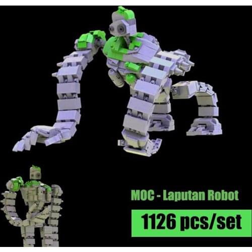 New 1126PCS The Laputan Robot MOC-20801 DIY Sky City-Laputa Robot Model Building Blocks Bricks Kits Toys Kids Boy Birthday Gifts
