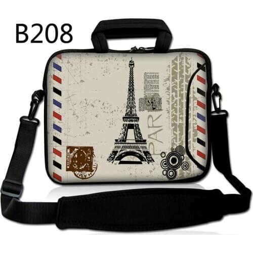 Paris Waterproof Shoulder Laptop Bags Briefcase 15.6 16 17.3inch Handbag For Macbook Air 13 Case 13.3 14 15 17 Fashion Women Bag