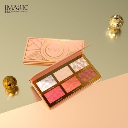 6 Colors Natural Long Lasting Highlight Blush Repair Face Brighten Blush Repair Shadow Make up Eyeshadow Palette