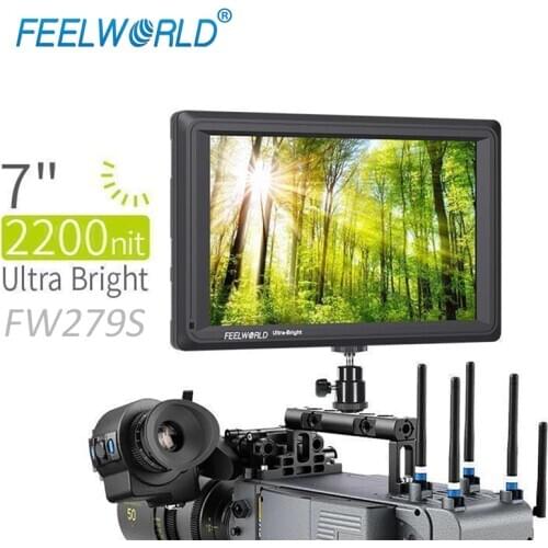 FEELWORLD FW279S 7 Inch 2200nit Daylight Viewable Camera Field Monitor 3G-SDI 4K HDMI Input Output 1920X1200 IPS Panel