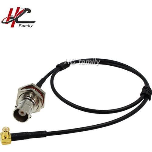 90 degree MCX plug to straight BNC female jack RG174 Coaxial Cable Pigtail 50cm/1m/2m/3m