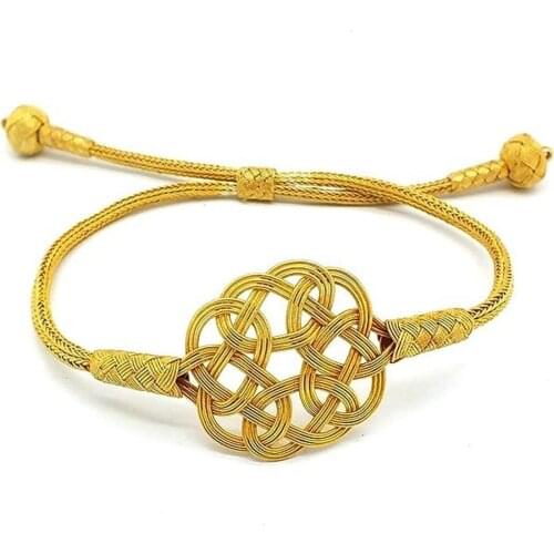 Kazaz Hand Handwork Gold Plated Silver Bracelet