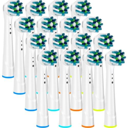 16Pcs Replacement Toothbrush Heads for Oral B Toothbrush Heads Cross Refill for Oral-B 7000/Pro 1000/9600/ 500/3000/8000