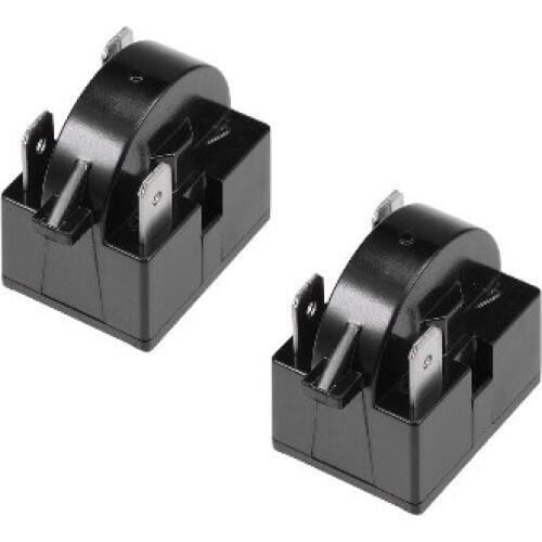 2 Pcs 33 Ohm 3 Pin Refrigerator PTC Starter Relay Replacement Part Black