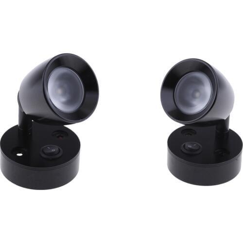 2pcs 12V LED Reading Light -Lampshade Bedside Lamp - Map Light for RV, Car, Marine, Camper and Motorhome