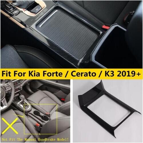 Yimaautotrims Central Front Water Cup Holder Frame Cover Trim Fit For Kia Forte / Cerato / K3 2019 2020 ABS Interior Mouldings