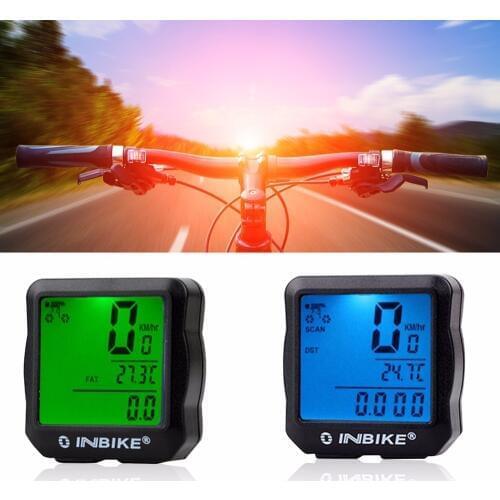 Waterproof Bicycle Computer Wired MTB Odometer Stopwatch Speedometer Watch LED Backlight Blue Red light