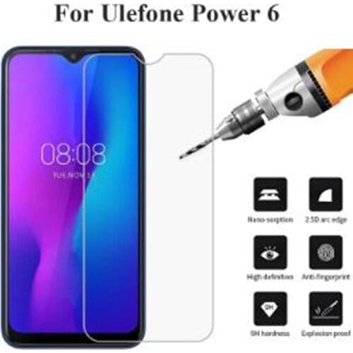 For Ulefone Power 6 Tempered Glass 9H 2.5D Premium Screen Protector Phone Film For Ulefone Power 6 Case Glass Cover 6.3"
