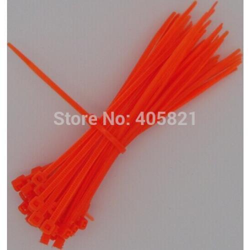 3*100 Orange Self-locking Nylon PA66 Cable Ties//Zip Ties 1000PCS/Bag